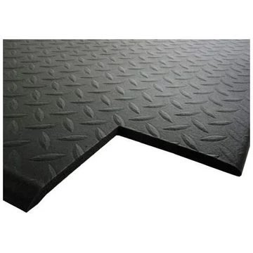 Orthomat munkahelyi szőnyeg 1,5x0,9 m, fekete, kockás lemez