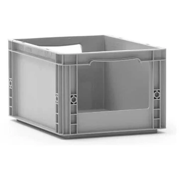 EURO tárolódoboz, szürke, 400 x 300 x 220 mm