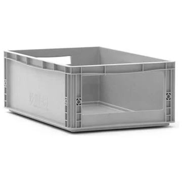 EURO tárolódoboz, szürke, 600 x 400 x 220 mm