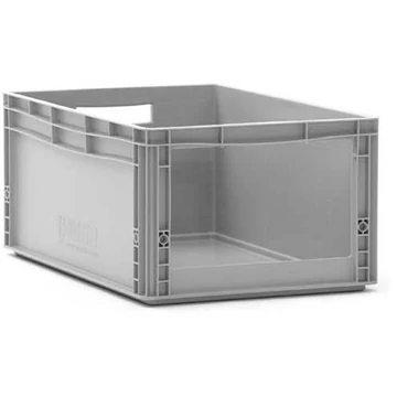 EURO tárolódoboz, szürke, 600 x 400 x 270 mm