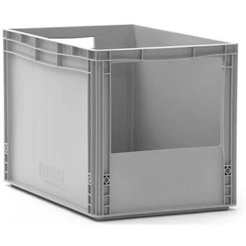 EURO tárolódoboz, szürke, 600 x 400 x 420 mm