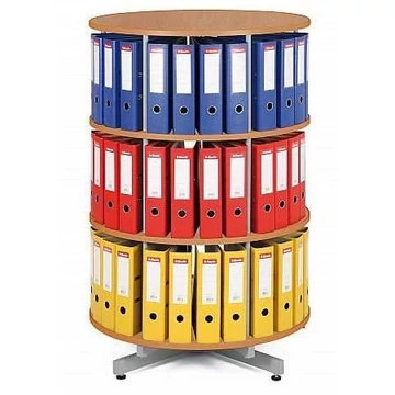 Mappa forgó oszlop, 3 szint, magasság 1270 mm, átmérő 800 mm, bükk dekor