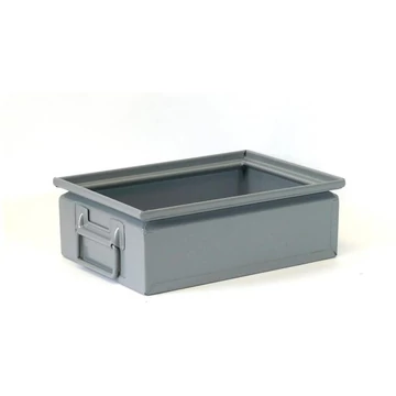 Acél rakatolható tároló, 275 x 368 x 125 mm, teherbírása 15 kg