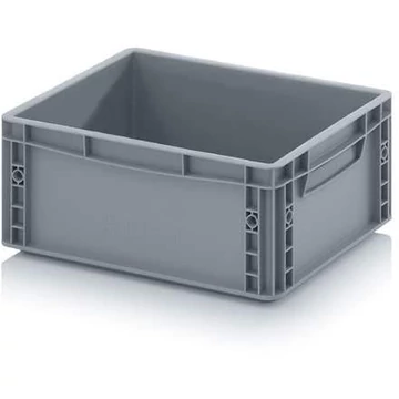Zárt euro tároló, szürke, 400 x 300 x 170 mm