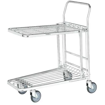 Szállító kocsi, horganyzott, lehajtható felső rakfelület, teher 300 kg, ma x szé: 860x530 mm