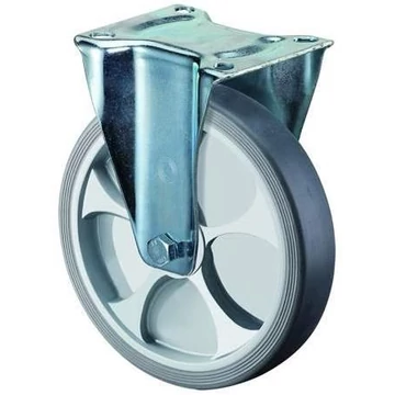 Ipari fix görgő hőre lágyuló gumiabronccsal, siklócsapággyal, átm. 200 mm