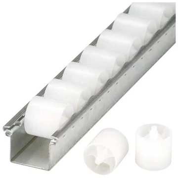 Görgős léc 2 m, műanyag hengeres görgők