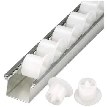 Görgős léc 3 m, műanyag peremes görgők