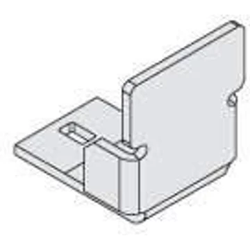 Görgősléc végelem ütközővel a görgők és a profilok védelme érdekében