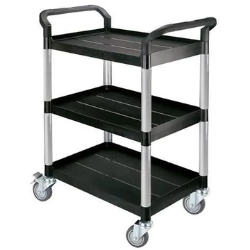 Műanyag kocsi, 3 szintes, szélesség x magasság: 850x480x1000 mm