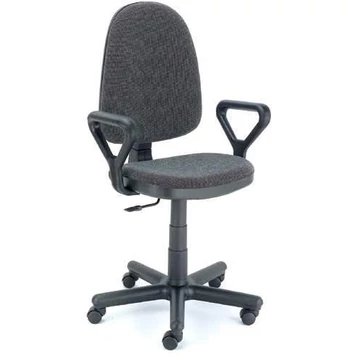 PRESTIGE ipari forgószék, kartámaszokkal, Oban kárpit - színe világosszürke