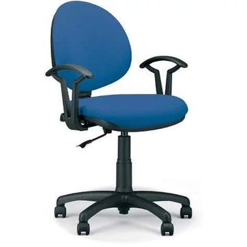 SMART modern irodai szék karfákkal, Oban kárpit - világoskék színű