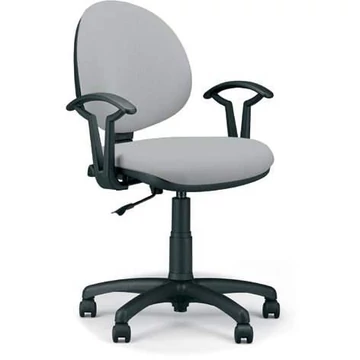 SMART modern irodai szék karfákkal, Oban kárpit - színe világosszürke