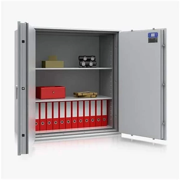 S60P és S2 biztonsági szekrény, külső méretek: 1189 x 1128 x 559 mm, súly 469 kg, 2 polc