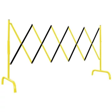 Ollós lezárórács, acélszerkezet, 3 m hosszú, sárga-fekete