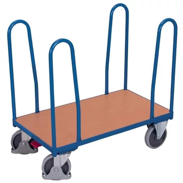 VARIOfit platós kocsi 4 oldalsó konzollal, 1200 x 800 mm, teherbírása 500 kg.