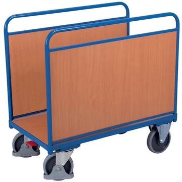 Oldalkocsis VARIOfit fa falakkal, 1200 x 800 mm, teherbírása 500 kg