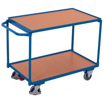 VARIOfit asztalkocsi 2 szinttel, peremmel, 850x500 mm, teherbírás 250 kg