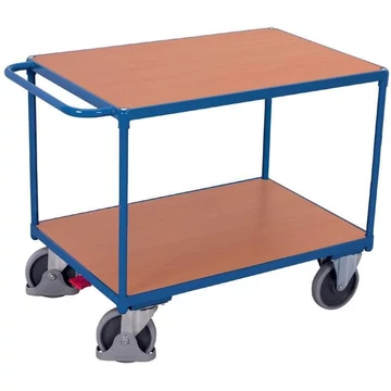 VARIOfit asztalkocsi, 2 szintes, rakfelület bevonatos forgácslapból, 1000x700 mm, teherbírás 500 kg