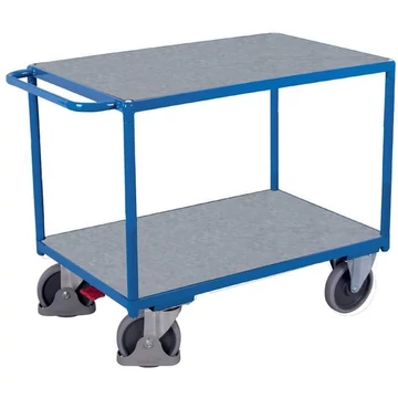 VARIOfit asztalkocsi, rakfelület horganyzott acéllemezzel, 1000x700 mm, teherbírás 500 kg