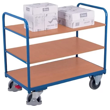 VARIOfit polcos kocsi , alacsony, 3 szintes, 1000x600 mm, teherbírása 250 kg