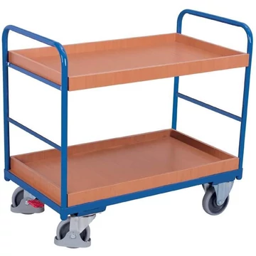 VARIOfit polcos kocsi , alacsony, 2 szint peremmel, 1000x700 mm, teherbírása 250 kg