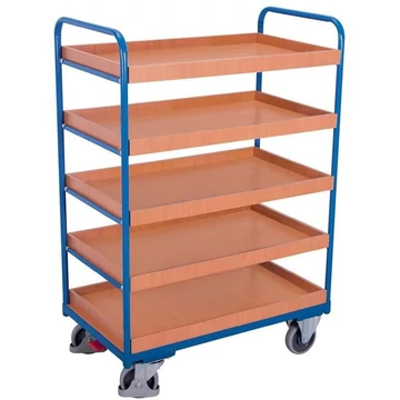 VARIOfit polcos kocsi , magas 1524 mm, 5 szint peremmel: 1000x700 mm, teherbírás 250 kg