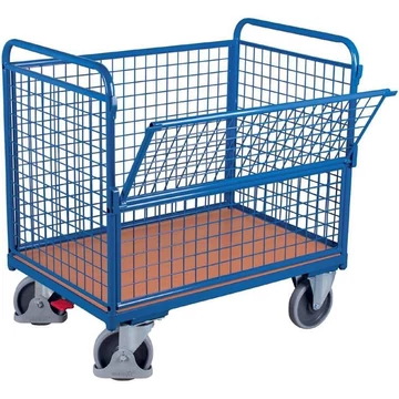 Huzaldobozos kocsi VARIOfit, hosszoldal lehajtható, 1000x700 mm, teherbírása 500 kg