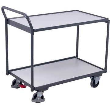 VARIOfit ESD asztalkocsi, 2 szintes, 850 x 500 mm. Teherbírás 250 kg