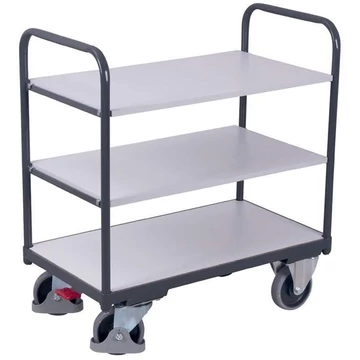 VARIOfit polcos kocsi ESD, 3 szintes, 850 x 500 mm. Teherbírás 250 kg