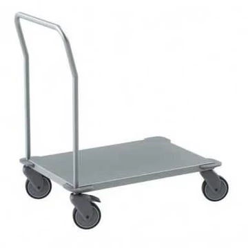 Rozsdamentes acél platós kocsi, m x h x sz: 910x820x560 mm