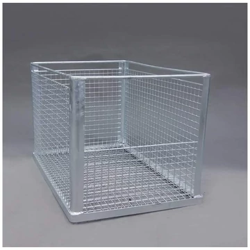 Rakatolható huzalkosár hozzáférési nyílással, ma x sz x mé: 815x565x525 mm, rácsméret 28x28 mm