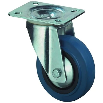 Beálló szállítógörgő, rugalmas kék, átm. 100 mm, teherbírása 200 kg