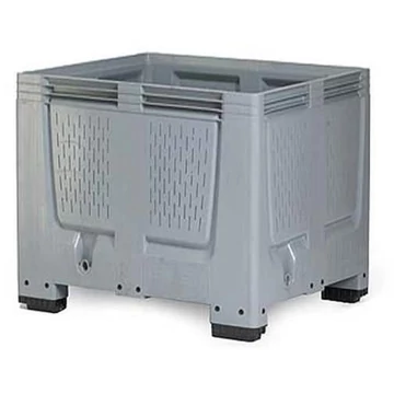 BigBox polietilénből, szellőzőnyílásokkal, 1200 x 1000 x 1000 mm, lábakkal