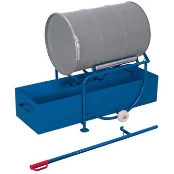 VARIOfit hordó billentő 2 acél görgővel és gyűjtőtálcával, teherbírása 250 kg