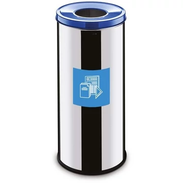 Haszonanyaggyűjtő EKO, 45 l térfogatú, rozsdamentes acélból készült edény, kék színű