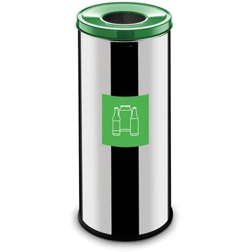 Haszonanyaggyűjtő EKO, 45 l térfogat, rozsdamentes acél tartály, zöld színű