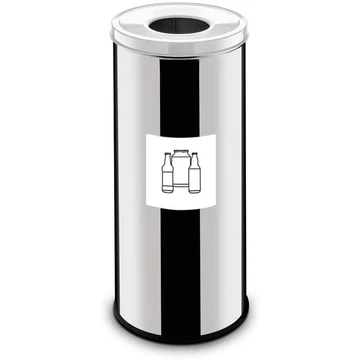 Haszonanyaggyűjtő EKO, 45 l térfogat, rozsdamentes acél tartály, fehér színű