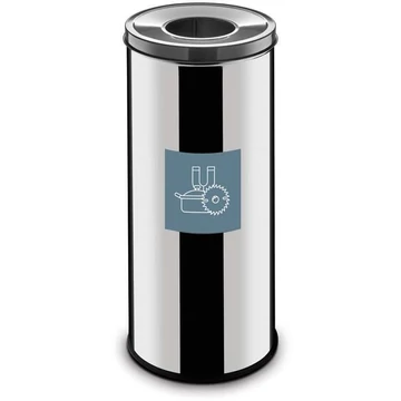 Haszonanyaggyűjtő EKO, 45 l térfogat, rozsdamentes acél tartály, szürke színű