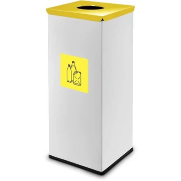 SQUER Haszonanyaggyűjtő, térfogat 50 l, festett acél tartály, sárga színű