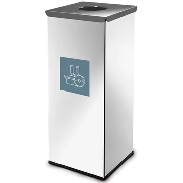 SQUER Haszonanyaggyűjtő, térfogat 50 l, festett acél tartály, szürke színű