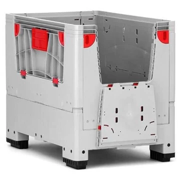 BigBox, összecsukható, polietilénből, szárnyakkal, 1200 x 800 x 1000 mm, lábakkal