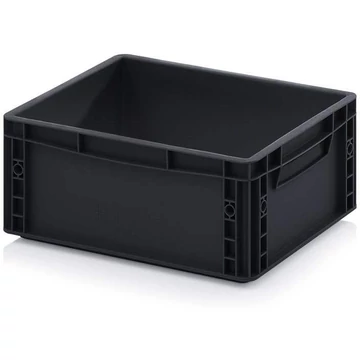 Euro tároló ESD, antracit, 400 x 300 x 170 mm