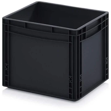 Euro tároló ESD, antracit, 400 x 300 x 320 mm