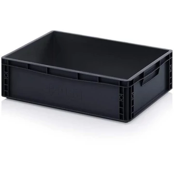 Euro tároló ESD, antracit, 600 x 400 x 170 mm