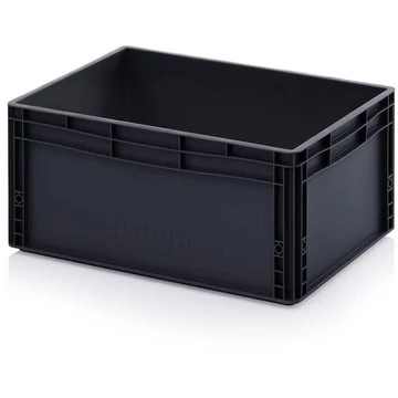 Euro tároló ESD, antracit, 600 x 400 x 270 mm