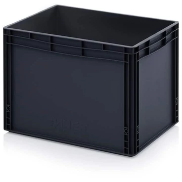 Euro tároló ESD, antracit, 600 x 400 x 420 mm