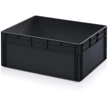 Euro tároló ESD, antracit, 800 x 600 x 320 mm