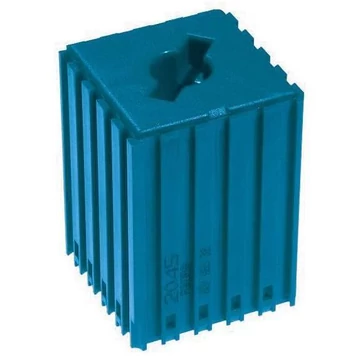 Műanyag doboz az ABS 25 típusú szerszám eltávolításához, 5x5 modul, kék színű.