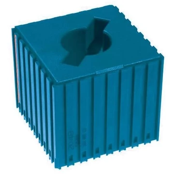 Műanyag doboz az ABS 50 típusú szerszám eltávolításához, 8x8 modul, kék színű.